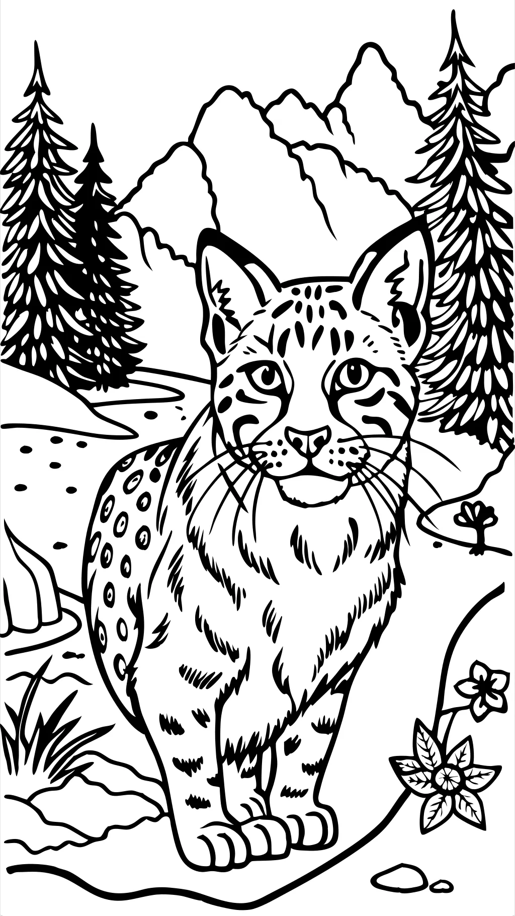 Página para colorear de Bobcat